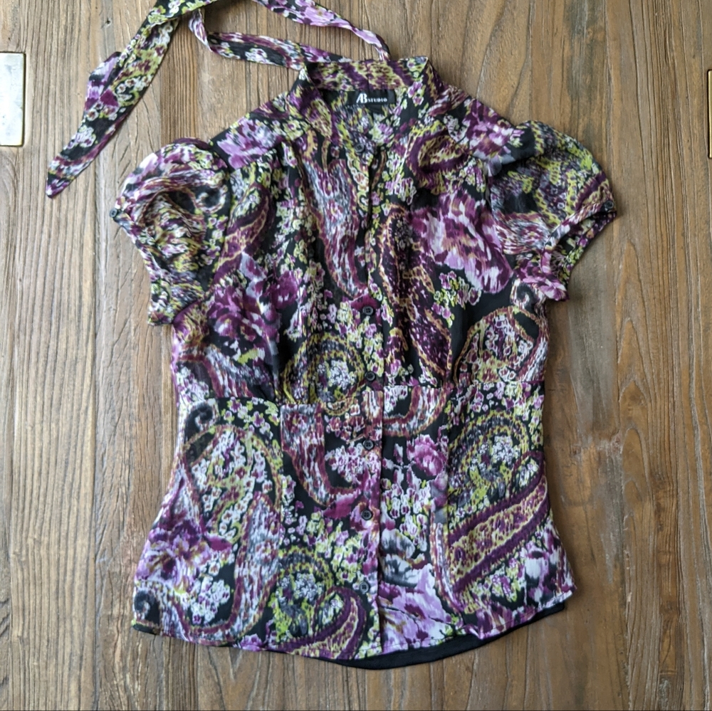 Paisley chiffon top